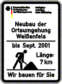 Construction info sign