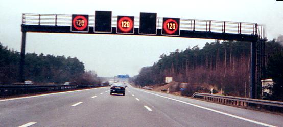 Autobahn electronic signs