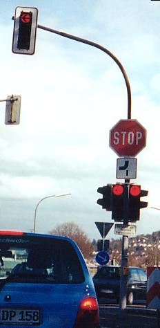 Typical German traffic signal