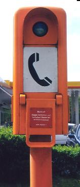 Old-style Autobahn emergency phone